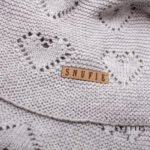 Babydeken | Gebreide LIEFDE | Grijs - Afbeelding 2