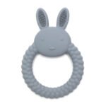 BUNNY | Zacht siliconen bijtspeeltje | Steel