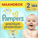 Pampers - Premium Protection - Maat 2 - Maandbox - 184 Stuks - 4-8 kg
