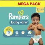 Pampers Baby Dry luiers - Maat 2 (4-8 KG) - 248 luiers (2 x 124 stuks)