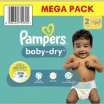 Pampers Baby-Dry luiers - Maat 2 - 372 luiers (4-8 KG) - 3 x 124 stuks - Voordeelverpakking