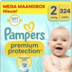Pampers - Premium Protection - Maat 2 - Mega Maandbox - 324 luiers - 4/8 KG