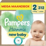 Pampers - Harmonie - Maat 2 - Mega Maandbox - 312 stuks - 4/8 KG