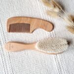 Houten baby borstel en kam set