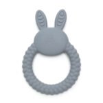BUNNY | Zacht siliconen bijtspeeltje | Steel - Afbeelding 2